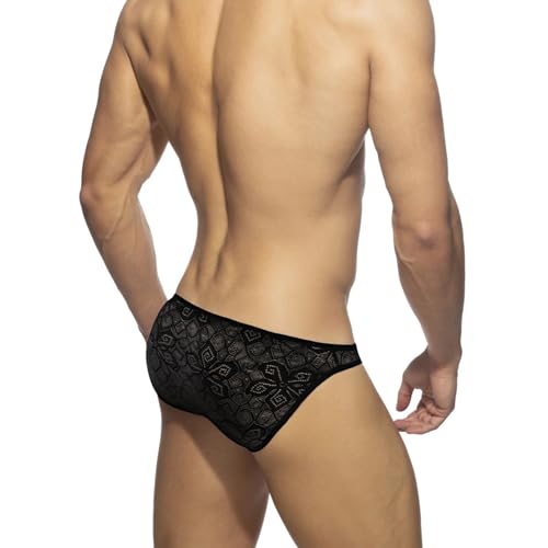 Evankin Men's Sexy Brief Underwear Lace Mesh See Through Underpants Low Rise Funny Underwear