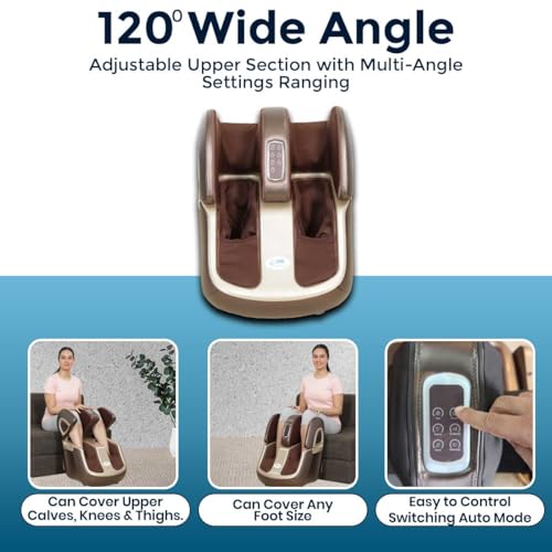 Image of JSB HF32 Shiatsu Leg Foot Massager with Airbag Massage, Foot Roller, Heat & Reflexology