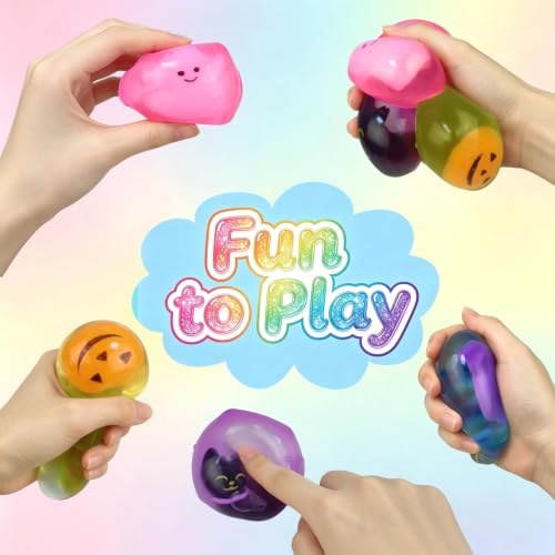 Anditoy 4 Pack Halloween Stress Balls with Halloween Mochi Squishy Toys Inside for Kids Boys Girls Halloween Treat Bags Gifts Party Favors - Image 3