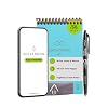 Rocketbook Mini Reusable Smart Notepad, Pocket Size On-The-Go Notebook, 3.5x5.5, Teal (Pack of 1)