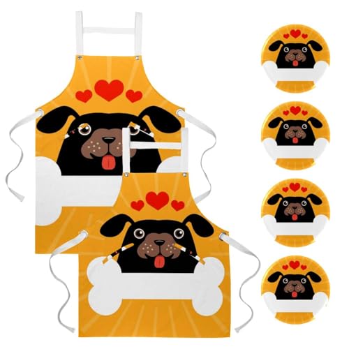 Tablier de cuisine grand format anti-taches pour pâtisserie et travail