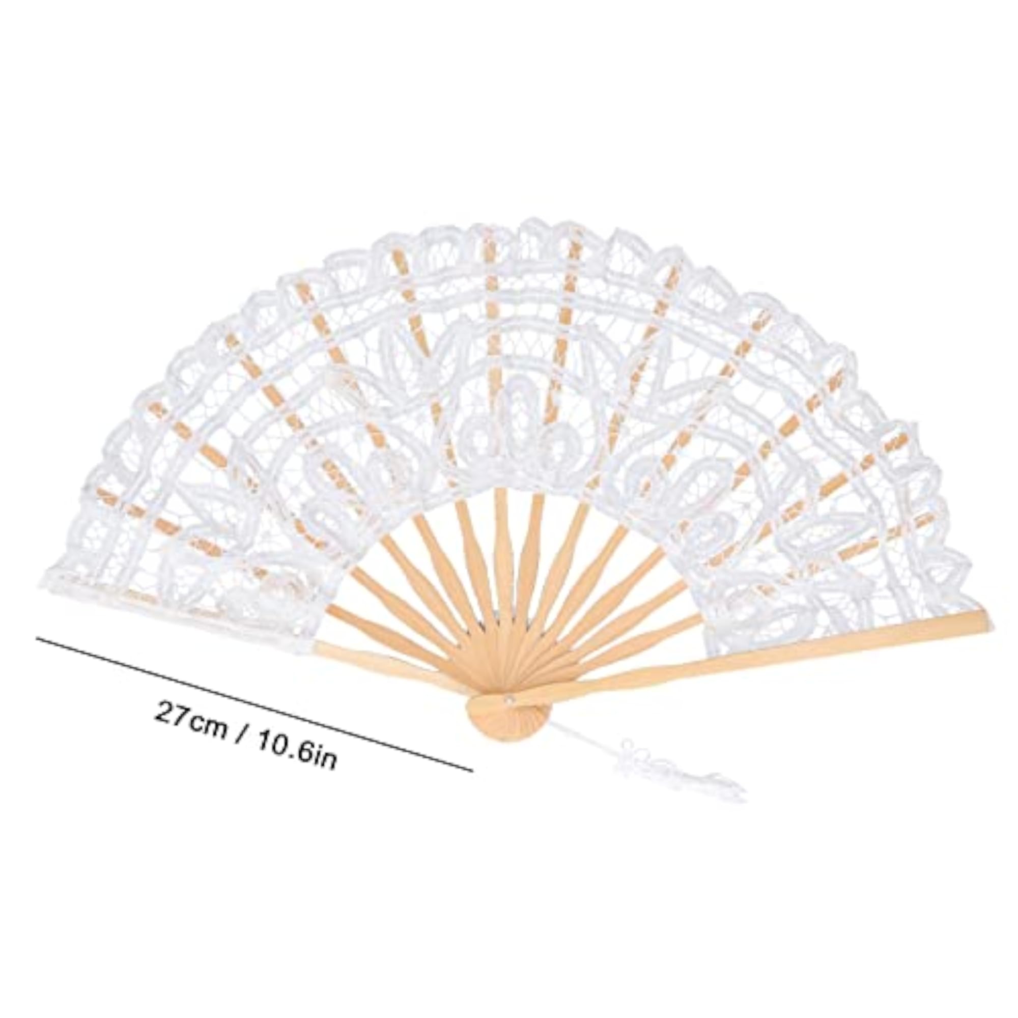 Lightweight Portable Bamboo Fan with Tassel for Dance
