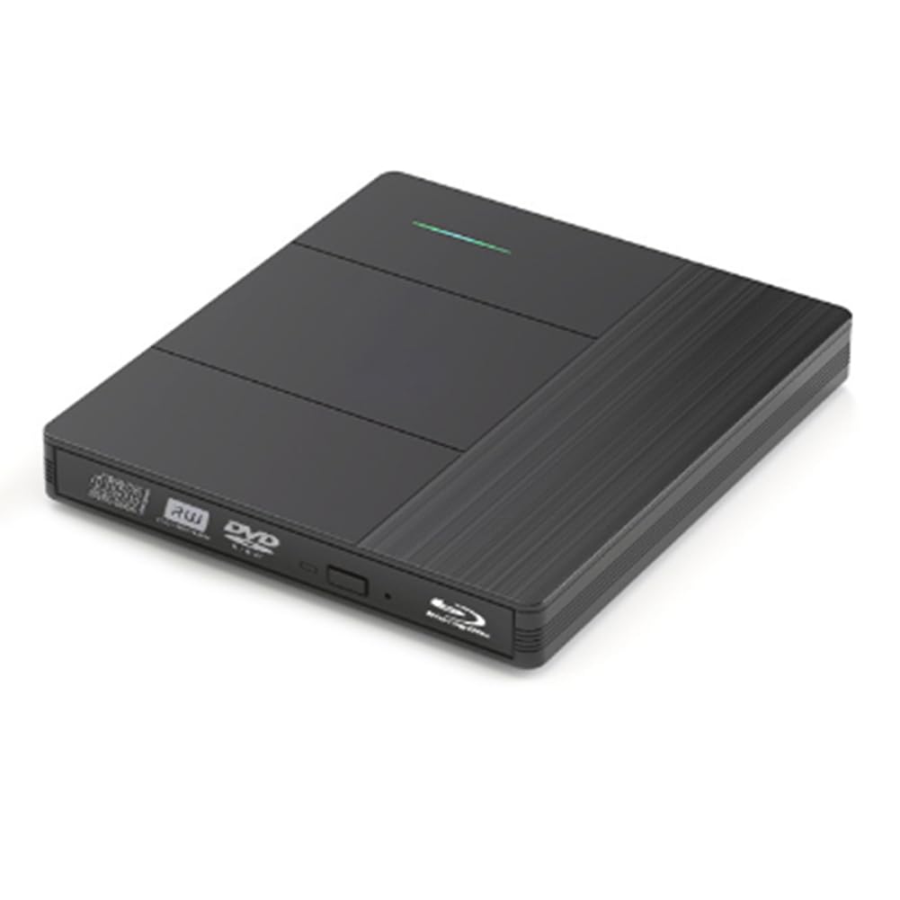 Lecteur Blu-Ray Externe 7 en 1, Compatible avec Les Disques R/W, BD, DVD, CD, Graveur Portable, USB 3.0, Emplacement pour Carte SD/TF