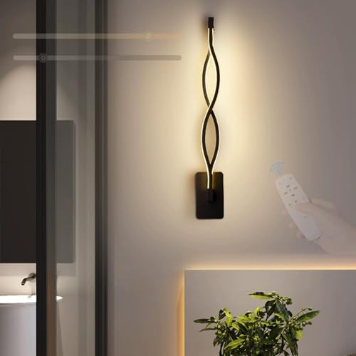 Aplique de pared LED 3000K-6500K con temperatura ajustable y mando a distancia