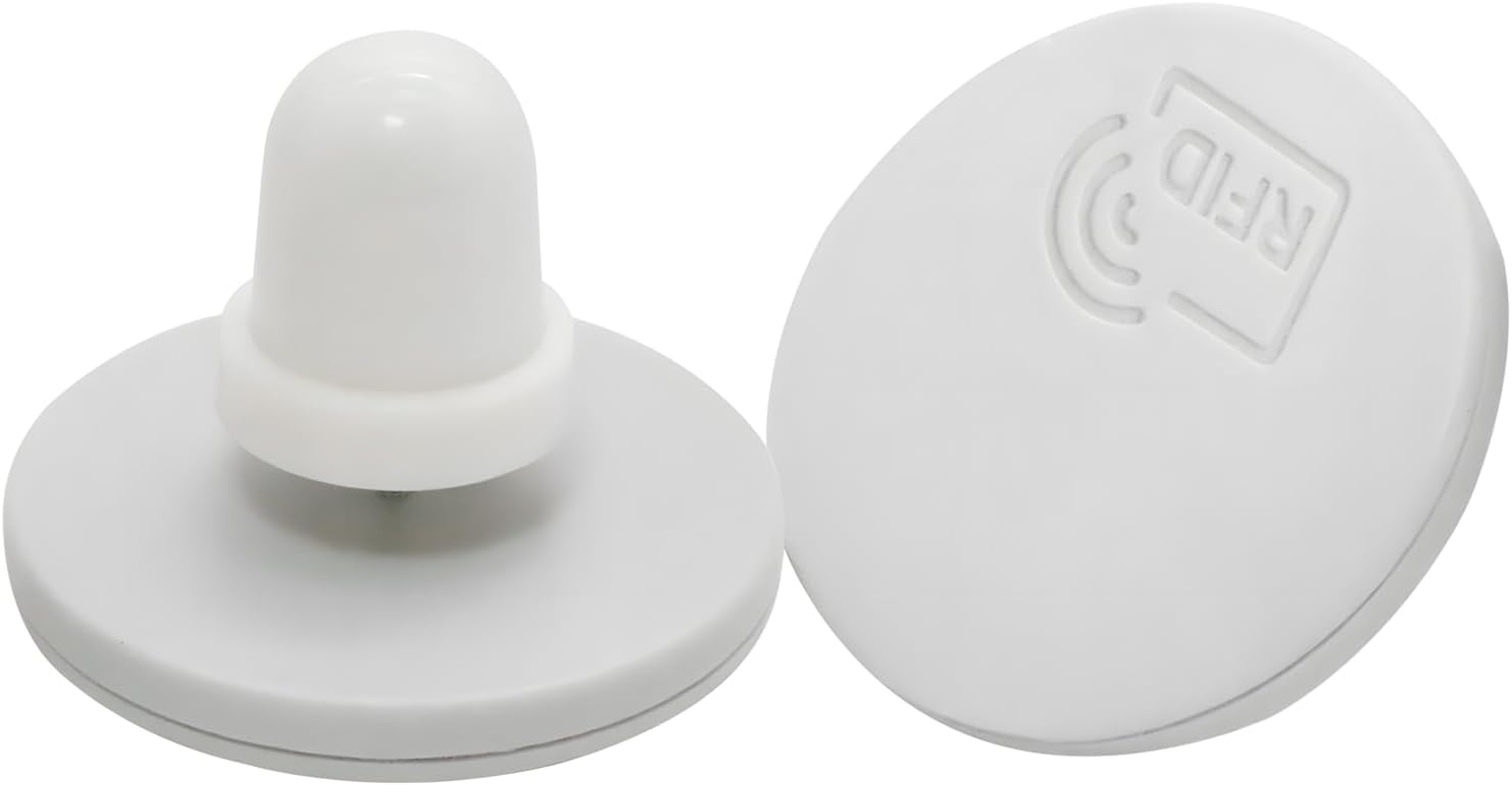 50PCS UHF RFID Nail Security Tags 860-960MHz, Long Range Detection, Compatible with ISO/IEC 18000-6C 96 Bits, Durable ABS Anti-Theft Tags for Clothing and Retail Store RFID Systems