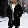Generisch Long Winter Parka for Men with Warm Fleece Lining Adjustable as Outdoor Sports Jacket and Work Coat, black, 3XL #1