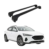 OMAC Barres de Toit en Aluminium pour Ford Focus IV Active 2018 2025 – City Crash – ISO/Pas 11154:2006 – Antivol Inclus – Charge Max 75 kg – 2 Barres Noir