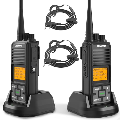 Image of SAMCOM FPCN10A-PRO Long Range 2 Way Radios, 2026 Upgrade High Power 3000mAh Walkie Talkies for Adults, UHF Handheld Radio, Channel Name Customized, Group Call for Church Contruction Warehouse, 2 Pcs