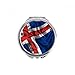 Silk Texture Iceland Flag Pattern Hand Compact Mirror Round Portable Pocket Glass