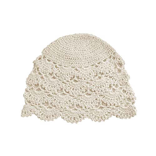 Fajia Women Cotton Crochet Slouchy Beanie Hat Handmade Summer Floral Knitted Summer Caps For Women #TOP3
