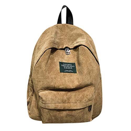 FossenStu Mochilas Tipo Casual Niñas Moda Pana de Color Sólido: Unisex para Cámaras