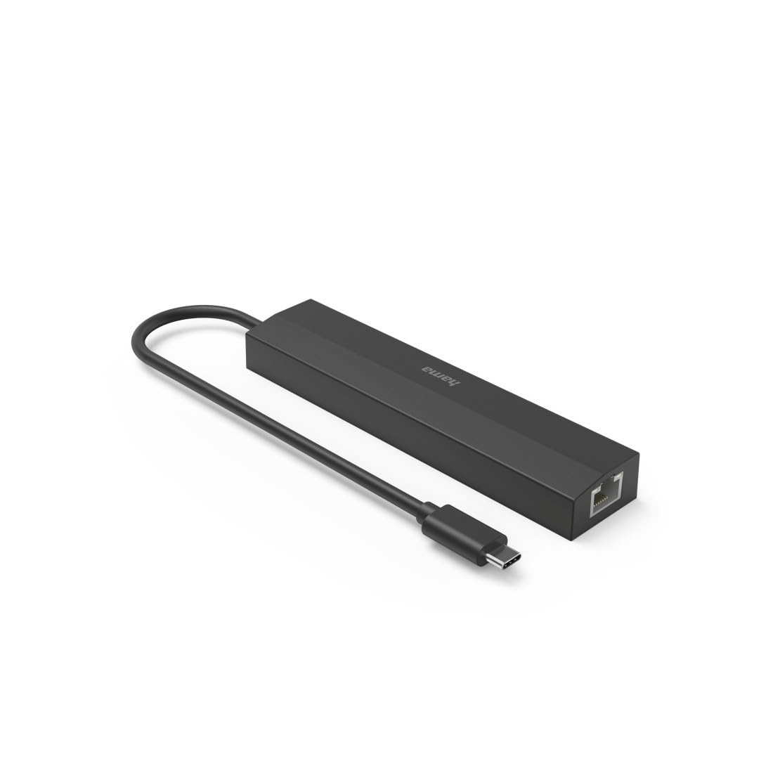 Hama Hub USB-C Multiports (Adaptateur 6 en 1: 3 USB-A, 1 USB-C Power Delivery PD, 1 HDMI, 1 Ethernet, Station d'Acceuil PC Portable/Tablette MacBook Pro, MacBook Air, iPad Pro, Dell et XPS) Noir
