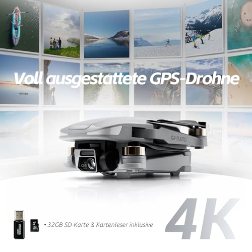 GPS Drohne mit Kamera 4K (EIS), 4,5 Zoll Bildschirm, bürstenloser Motor, 3 Akkus (90 min), Auto-Rückkehr, Folgemodus, 1000 m Reichweite… – Ansicht 4