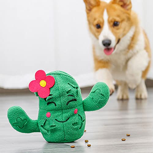 Balacoo Esteira para Cães Gatos Pet Snuffle Cactus Forma Interativa Brinquedos Jogo de Alimentação A
