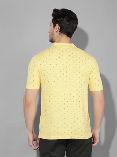 Image of Dollar Cotton Rich Fabric Printed Men's Polo T-Shirt | All-Over Prints | Embroidery Logo Branding on Pocket | Wide Array of Attractive Colours & Prints