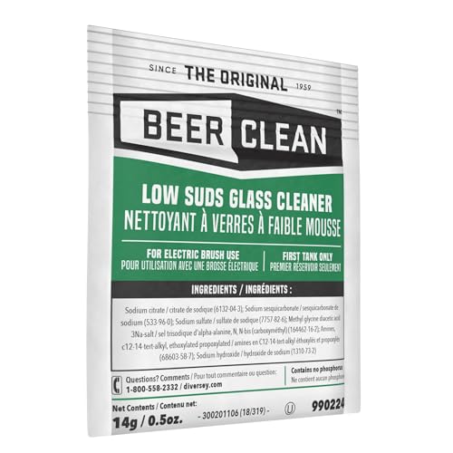 Diversey-990224 Beer Clean Low Suds Glass Cleaner (0.5-Ounce, 100-Pack)