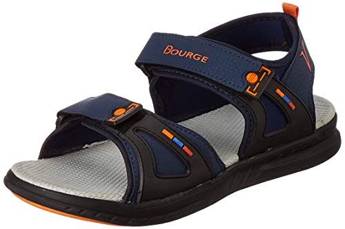 Bourge Mens Garda-Z19 Navy and Orange Floaters-6 UK (40 EU) (7 US) (Garda-116-06) (B08HMF6T7M) Amazon Price History, Amazon Price Tracker