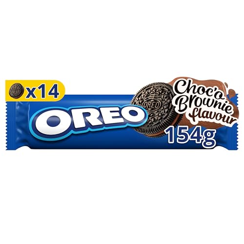 Oreo Sandwich Biscuit Filled with Choco Brownie Batter Flavoured Creme 154 g (Pack of 1)