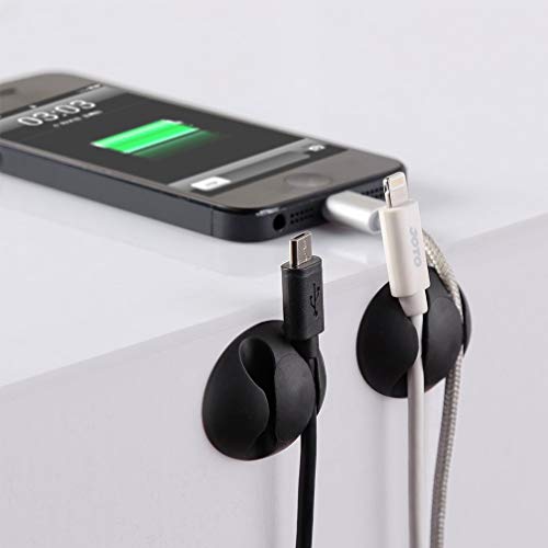 12 Pieces Cable Clips Viaky Adhesive Silicone Desktop Cable Organizer Desk Management System Clips Wire Holder For Computer, Electrical, Charging Or Mouse Cord Holder,Multi-Color #TOP7