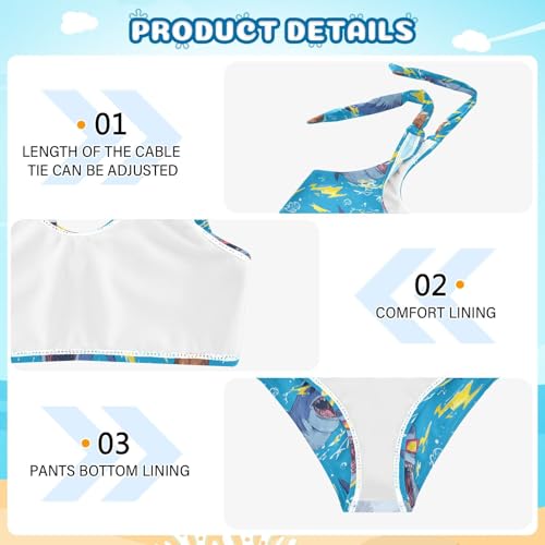 Image of Boccsty Summer Girls Swimsuits Kids Bikini Sets 2 Pcs Bathing Suit for 3T-12T
