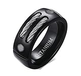 Der Ring garantiert nickelfrei, farbecht und lösen keine allergische Reaktionen aus. Hochwertiger Ring aus Titan, damit Wir die Qualität des Produktes garantieren können.Spezielles Design und perfekte Struktur, der absolute Trend in diesem Jahr!