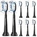 Produktbild Trustnice Ersatzbürsten für Philips Sonicare Elektrische Zahnbürste, Bürstenköpfe Aufsätze Passend für HealthyWhite, EasyClean, Gum Health, FlexCare, 8er Weiß/Schwarz (Schwarz)