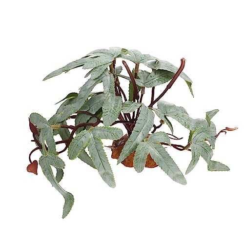 HOUDERCO Faux Plants Indoor Lizard Accessories Reptile Safe Decor Plants for Aquarium Landscape