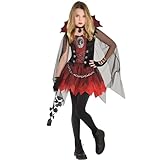 Amscan Girls Dark Vampire Costume- Small (4-6)- 3 pcs, Multicolor