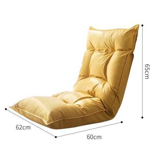 Silla plegable de suelo con soporte trasero ajustable, asiento acolchado para meditación y juegos para un uso cómodo en interiores y exteriores