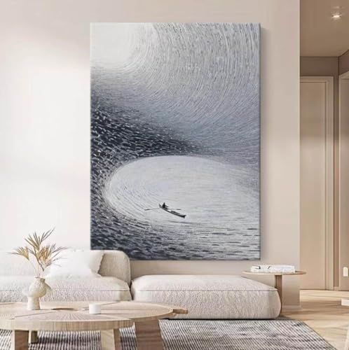 Peinture d'art mural sur toile pour grand mur blanc de salon