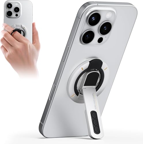 Image of Zitel for MagSafe Double-Sided Magnetic 360 Rotatable Phone Grip Finger Ring Holder Stand Compatible with iPhone 17 16 15 14 13 12 Pro Max, Samsung, Pixel 10 & Android Smartphones