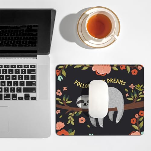 Mauspad Klein Mousepad mit Motiv Mouse Pad 21 x 26 cm Eukalyptus Blätter