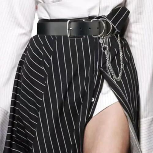 Adjustable Women's Fashion Skinny Belt with Alloy Decorative Chain, Chest Harness, Body Bondage Harness Belts,S&M Corset Belt, Body Chain Jewelry For Women, Gothic Rave Accessories3