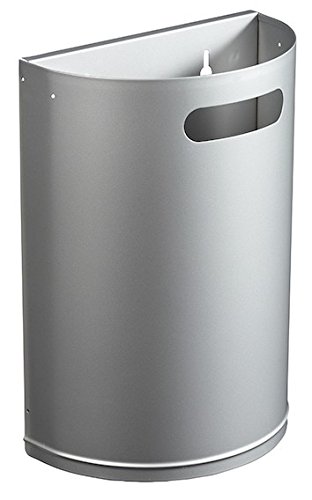 Rossignol Arkea Robust and Removable Waste Basket 20 Litres for Wall Mounting, Colour: Metal Grey
