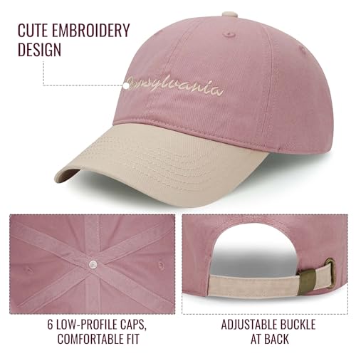 Gorra de béisbol de algodón ajustable para mujer miniatura 3