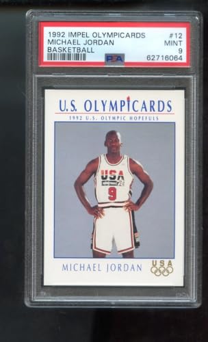1992-93 Impel U.S. Olympicards 12 Michael Jordan PSA 9 Graded Basketball Card NBA 92-93 1992-1993 US USA Olympics
