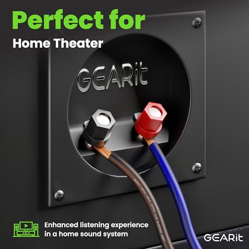 GearIT 14 Gauge 2 x 2.5mm Speaker Wire Cca Cable (30.4 Meters - Black Blue)