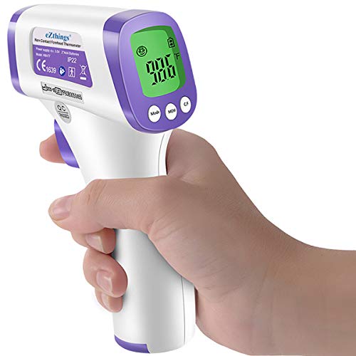 Image of eZthings Heavy Duty Thermometer Infrared Forehead High Caliber Sensor No Contact with LCD Display for Medical Offices, Hospitals