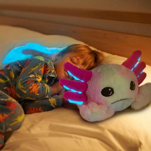Image of MaoGoLan 5 Pcs Axolotl Stuffed Animal with Babies Inside, 31.5 inch Tie-Dye