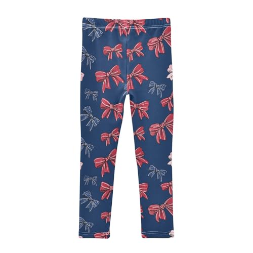 Girls Leggings Bows 4th of July Soft Toddler Leggings for Girls Kids Pants Size 4T-10T2