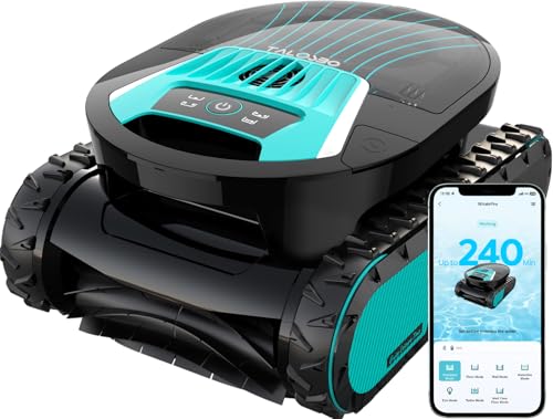 2026 New TALOSBO Pleco Pro Cordless Robotic Pool Cleaner, Smart Navigation, 210–240 Min Runtime, App Control, Wall Climbing & Waterline Cleaning, Dual-Layer Filter for Inground Pools up to 2691 Sq Ft