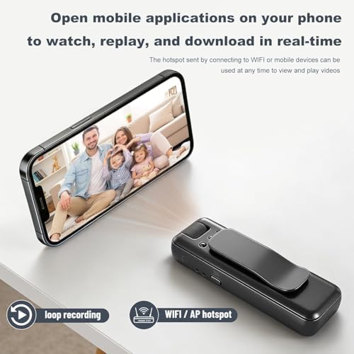 Mini Body Camera with Audio and Video Recording, Small Tiny Wearable Personal Portable Thumb POV Action Recorder DV Camcorder Night Version grabar chest Security Guard Work Records Travel (1pcs 4k) - 2