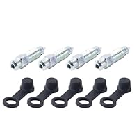 Hoite 4 Stück M8 x 1 mm Bolzen-Entlüftungsschraube mit Staubkappe aus verzinktem Metall für Scheibenbremssattel, Auspuff, Motorrad, Auto, Bremspumpenzubehör