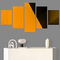 SIGNWIN 5 Panel Canvas Wall Art Architecture & Maps Closeup Cool Industrial Multicolor Patterns for Home Decorations Ready to Hang - 60