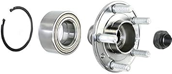 Rear Wheel Hub and Bearing Repair Kit - with Retaining Ring and Axle Nut - Compatible with 2008-2015 Land Rover LR2
