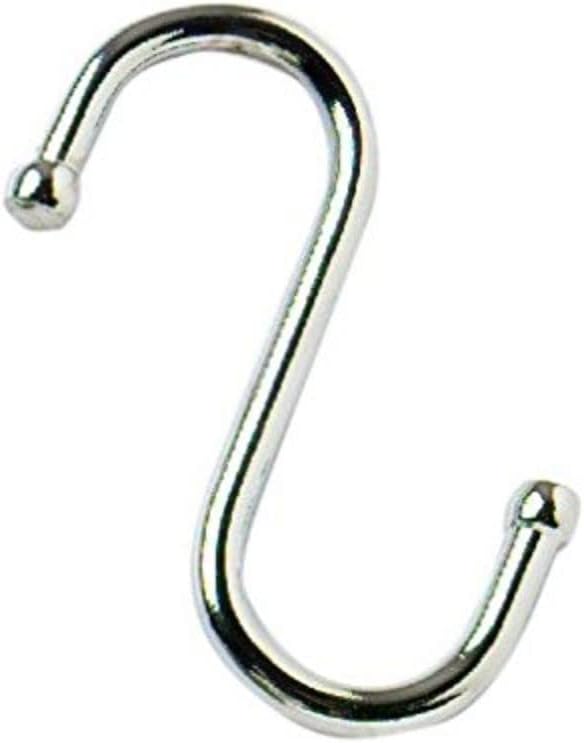 Merriway BH05332 (2 Pcs) Kitchen S-Hook Chromed 75mm - Pack of 2 Pieces