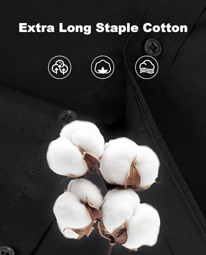 Lion Nardo MENS DRESS SHIRTS Men'S Black Regular Fit Dress Shirt, Non-Iron, Stretch thumb #1