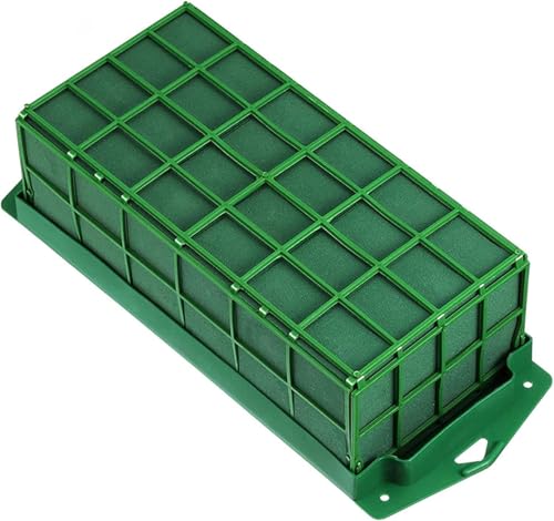PCKOBEVER Floral Foam in Cage, Flower Holder Grid Floral Foam, Caged Floral Foam, Flower Cage Floral Arrangement Foam Block for Wedding Party Kitchen Decoration