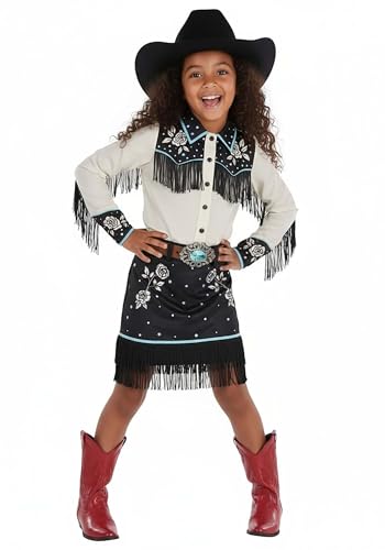 Disfraz de Vaquera Oeste para Niñas Talla S miniatura 1