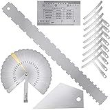 Größe und Gewicht: Der FRET rocker beträgt 3,9 x 2,0 x 0,8 Zoll und 1,75 Unzen im Gewicht, der Hals gerade Kante ist 16,5 x 1,5 x 0,08 Zoll und 9,46 Unzen im Gewicht, das Stahlfühlerlehre dual gekennzeichnet metrisches und Spaltmesswerkzeug ist von 0,0015 Zoll bis 0,035 Zoll Dicke